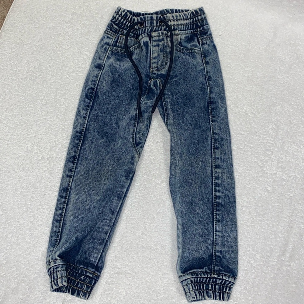 Vintage LR Scoop acid washed 100% cotton denim joggers size 4t